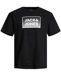 Jack & Jones - T-shirt 12249331 STEEL-BLACK - Lyst