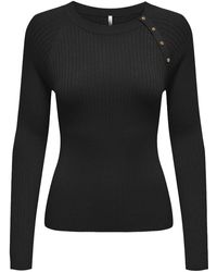 ONLY - Pull ONLMEDDI LS BUTTON DETTAIL O-NECK - Lyst