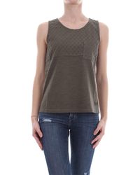Woolrich WYTEE0428 F-DOUBLE TANK Debardeur - Vert