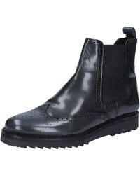 Spartoo Stivaletti grigio pelle lucida BZ143