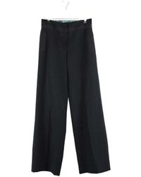 KENZO - Pantalon Pantalon droit en laine noir - Lyst