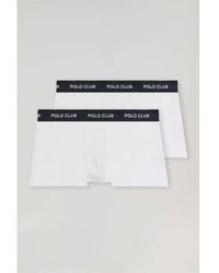 POLO CLUB - Boxers PACK - 2 BOXER UNDERPANTS PC WHITE - Lyst