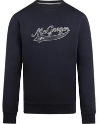 Mcgregor - Sweat-shirt Sweater Logo Marine - Lyst