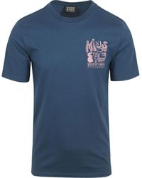 Scotch & Soda - T-shirt Scotch Soda T-Shirt Artwork Bleu - Lyst