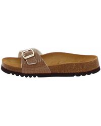 Scholl - Sandales Plates Estelle Croco Printed Synthetic - Lyst