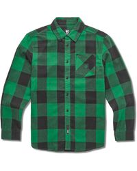 Etnies - Sweat-shirt DIG LS FLANNEL WOVEN BLACK GREEN - Lyst