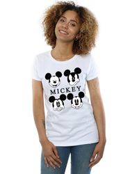 Disney - T-shirt Mickey Mouse Four Heads - Lyst