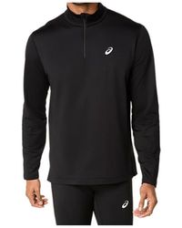 Asics - T-shirt T-shirt Core LS 1/2 Zip Winter Top – Noir – Chaleur te - Lyst