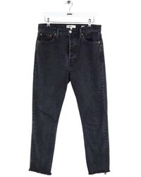 RE/DONE - Jeans Jean slim en coton noir - Lyst