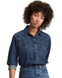 levi jean shirt womens