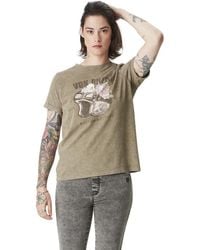 Von Dutch - T-shirt T-shirt à col rond acid wash et print devant Helmet - Lyst