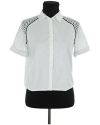 Maje - Blouses Blouse En Coton Blanche - Lyst