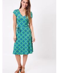 La Fiancee Du Mekong - Robe courte Robe imprimée maille évasée fluide ADELE - Lyst