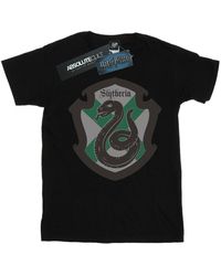 Harry Potter - T-shirt Slytherin Crest Flat - Lyst