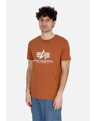 Alpha Industries - T-Shirt Maglietta Uomo Basic Tee Hazel - Lyst