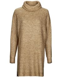 Vila - Kurze kleider vicilia rollneck l/s knit tunic/su - Lyst