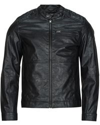 Jack & Jones - Leren Jas Jjedylan Pu Biker - Lyst