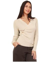 La Modeuse - Pull Tops, t-shirts pour - Beige - Lyst