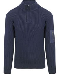 Suitable - Sweatshirts Mou Pull Demi-Zip Bleu Foncé - Lyst