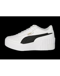 Cali Wedge Cuir Femme Blanc Chaussures Puma En Coloris Blanc Lyst