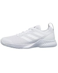 adidas - Chaussures Chaussures de tennis Court Flash ftwwht/ftwwht/silvmt - Lyst