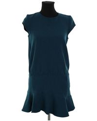 Ba&sh - Robe Courte Robe En Laine Bleue - Lyst