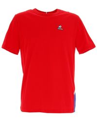 Le Coq Sportif - T-shirt Tri tee ss n1 m rouge electro - Lyst