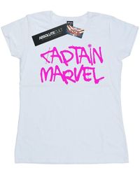 Marvel - T-shirt Captain Spray Text - Lyst