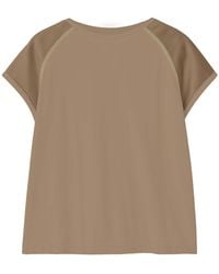 Deha - T-Shirt Satin Sleeve Top - Lyst