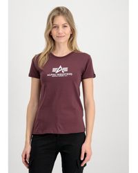 Alpha Industries - T-shirt New Basic T Women - deep maroon - Lyst