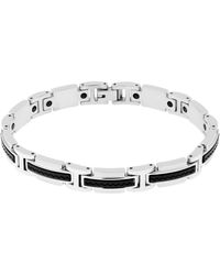 Bracelet FOSSIL en Cuir Noir - JF02378793 - Cleor