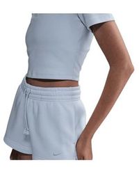 Nike - Short SHORT W NSW PHNX FLC MR STD - BLUE TINT/SAIL - L - Lyst