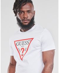 T Shirts Guess Pour Homme Jusqu A 50 Sur Lyst Fr