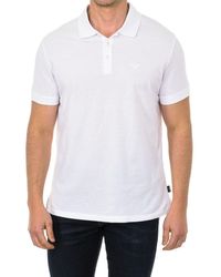 Armani Jeans Polo Shirt Korte Mouw 6z6f60-6j3az-1100 - Wit