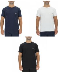 Pierre Cardin - T-shirt Lot de 3 T-shirts en coton uni col rond imprimé poitrine - Lyst