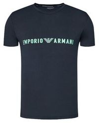 EA7 - Debardeur Tee shirt Emporio Armani bleu marine 111035 4R516 00135 - S - Lyst