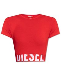 DIESEL - T-shirt A14593 0HMAU - SPORT CROPPED-42A - Lyst