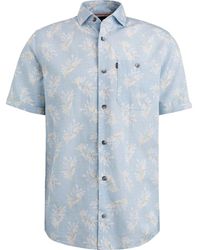 Vanguard - Overhemd Lange Mouw Short Sleeve Overhemd Linnen Lichtblauw - Lyst