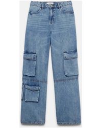 Promod - Jeans Jean cargo taille haute - Lyst