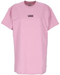 Vans - T-Shirt Center Vee Tee Dress Lilas - Lyst