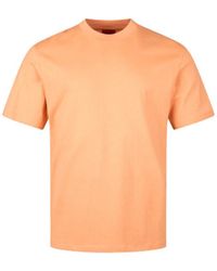 BOSS - T-shirt T-SHIRT ORANGE RELAXED FIT EN JERSEY DE COTON À LOGO IMPRIMÉ - Lyst