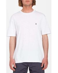 Volcom - T-shirt Camiseta Stone Blanks White - Lyst