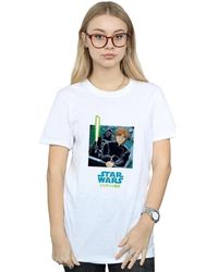 Disney - T-shirt Vader And Luke Anime - Lyst