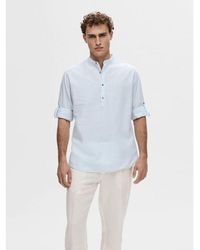 SELECTED - Chemise 16092977 LINEN TUNIC-SKY CAPTAIN - Lyst