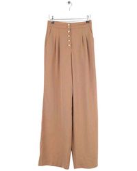 Sezane - Pantalons Large Pantalon Large Camel - Lyst