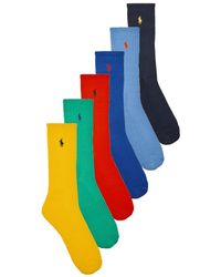 Polo Ralph Lauren - Chaussettes de sports SOLIDS-CREW SOCK-6 PACK - Lyst