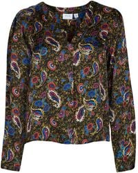 Vila - Camicia Visurina V-Neck L/S Top - Lyst