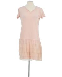 Zadig & Voltaire - Robe courte Robe en coton rose - Lyst