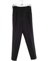 Maje - Pantalon Pantalon en laine noir - Lyst