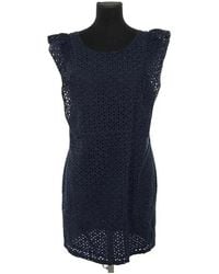 Des Petits Hauts - Robe Courte Robe Sabine En Coton Bleue - Lyst